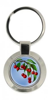 Cherry Tree Chrome Key Ring