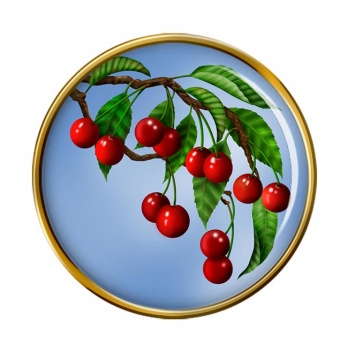 Cherry Tree Round Pin Badge