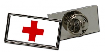 Red Cross Flag Pin Badge