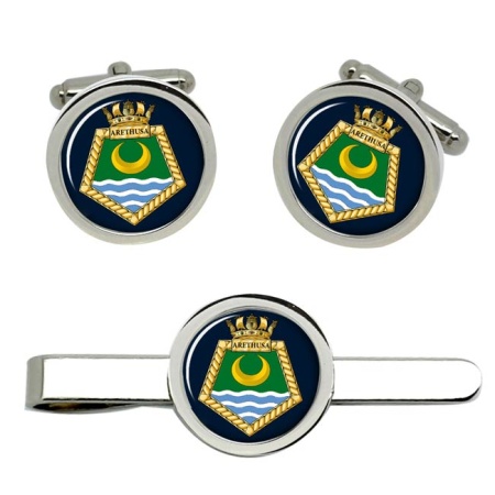 RFA Arethusa, Royal Navy Cufflink and Tie Clip Set