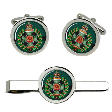 Rifle Brigade, British Army Cufflinks and Tie Clip Set