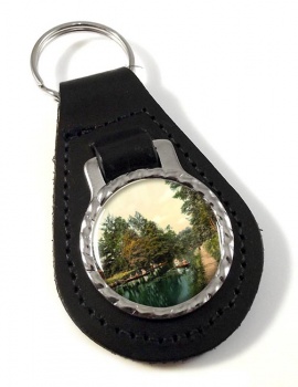 On the River at Camberley Leather Key Fob