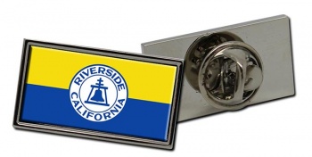 Riverside CA Flag Pin Badge