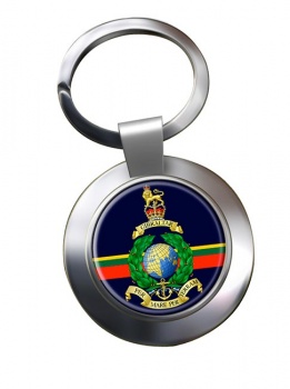 Royal Marines Chrome Key Ring