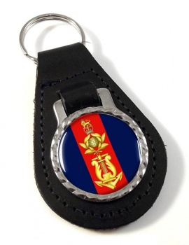 Royal Marines School of music Leather Key Fob