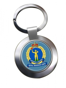Royal Observer Corps (Royal Air Force) Chrome Key Ring