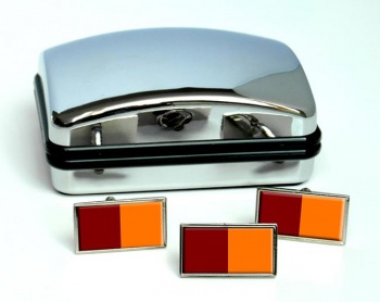 Roma (Italy) Flag Cufflink and Tie Pin Set