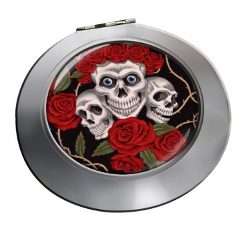 Rose skull Chrome Mirror