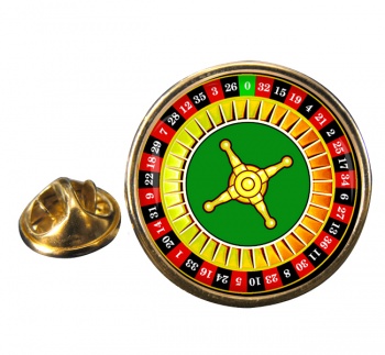 Roulette Round Pin Badge