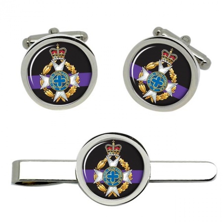 Royal Army Chaplains' Department (Christian) British Army ER Cufflinks and Tie Clip Set