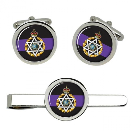 Royal Army Chaplains' Department (Jewish), British Army CR Cufflinks and Tie Clip Set