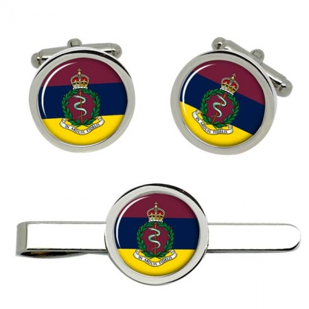 Royal Army Medical Corps (RAMC), British Army CR Cufflinks and Tie Clip Set