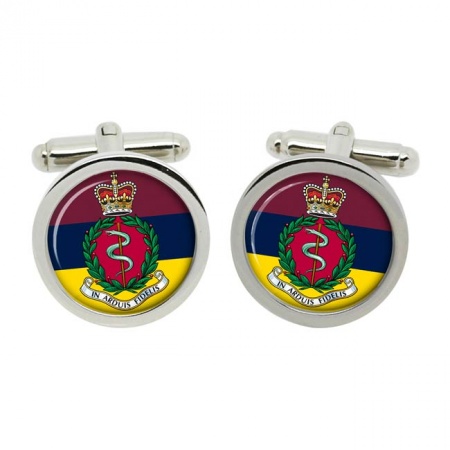 Royal Army Medical Corps (RAMC), British Army ER Cufflinks in Chrome Box