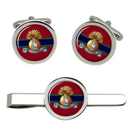 Royal Dublin Fusiliers, British Army Cufflinks and Tie Clip Set