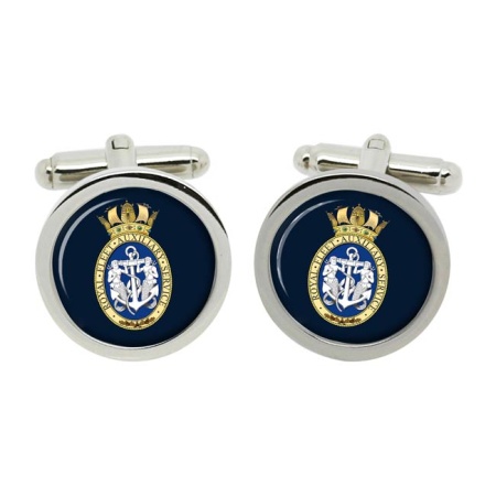 Royal Fleet Auxiliary Crest, Royal Navy Cufflinks in Box