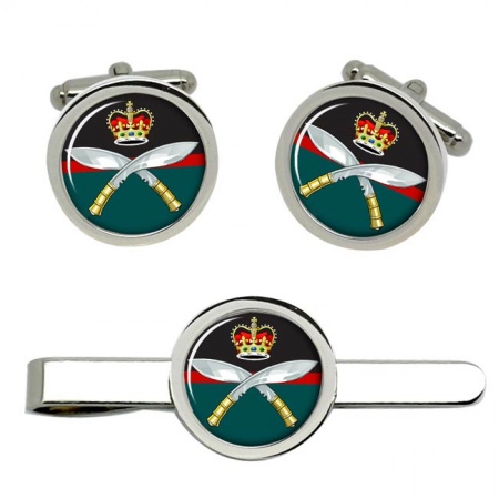 Royal Gurkha Rifles (RGR), British Army ER Cufflinks and Tie Clip Set