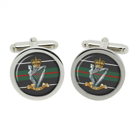 Royal Irish Rangers, British Army Cufflinks in Chrome Box