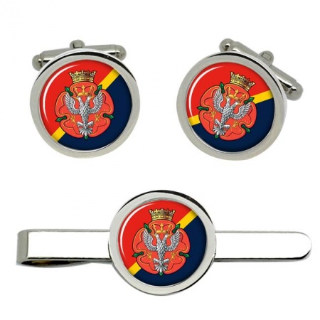 Royal Mercian and Lancastrian Yeomanry, British Army Cufflinks and Tie Clip Set