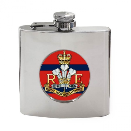 Royal Monmouthshire Royal Engineers (R Mon RE), British Army ER Hip Flask