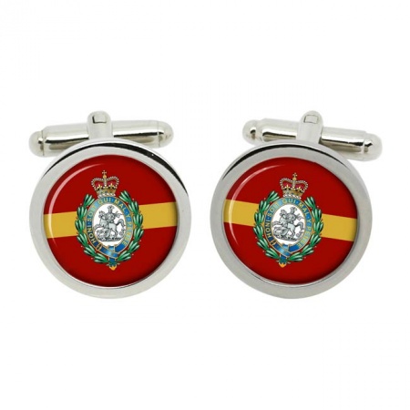 Royal Northumberland Fusiliers Crest, British Army Cufflinks in Chrome Box