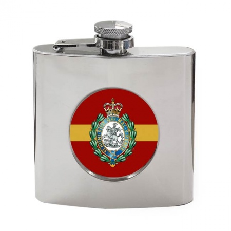 Royal Northumberland Fusiliers Crest, British Army Hip Flask