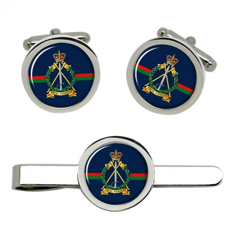 Royal Pioneer Corps, British Army Cufflinks and Tie Clip Set