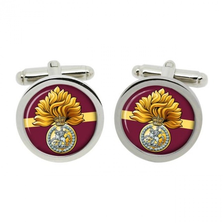 Royal Regiment of Fusiliers Badge, British Army ER Cufflinks in Chrome Box