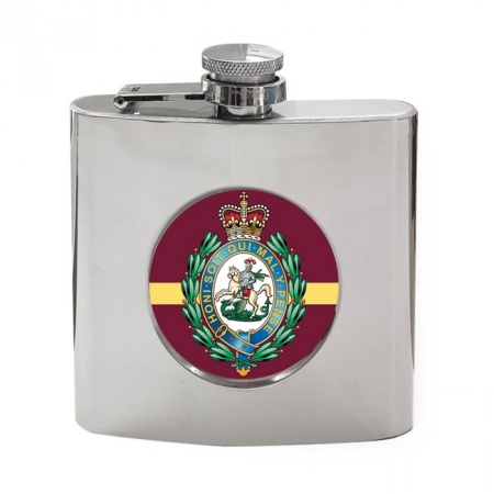 Royal Regiment of Fusiliers Crest, British Army ER Hip Flask