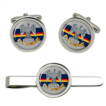 Royal Scots Greys, British Army Cufflinks and Tie Clip Set