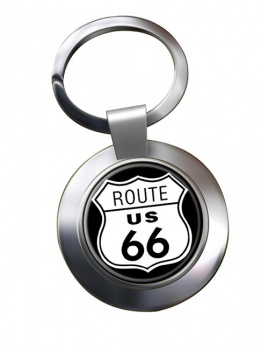 Route 66 Chrome Key Ring