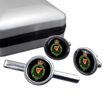 Royal Ulster Constabulary RUC Round Cufflink and Tie Clip Set