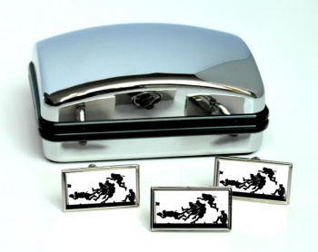 Rugby Try Rectangle Cufflink and Tie Pin Set