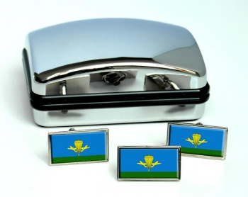 Russian Airborne Troops Rectangle Cufflink and Tie Pin Set