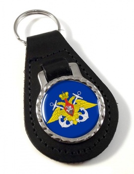 Russian Navy Leather Key Fob