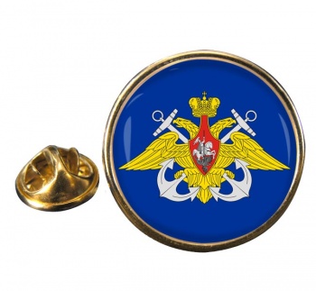 Russian Navy Round Pin Badge