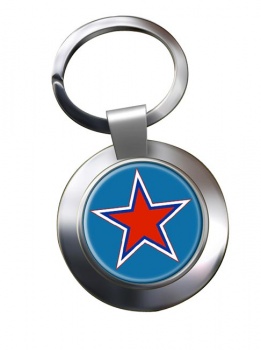 Russian Roundel Chrome Key Ring