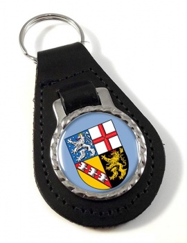 Saarland (Germany) Leather Key Fob
