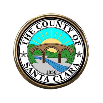 Santa Clara County CA Round Pin Badge