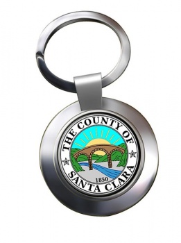 Santa Clara County CA Metal Key Ring