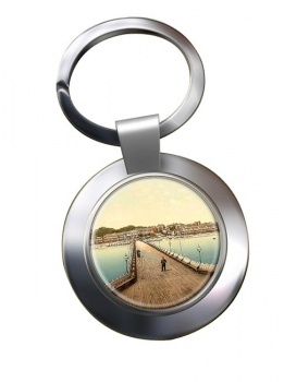 Sandown Pier Isle of Wight Chrome Key Ring