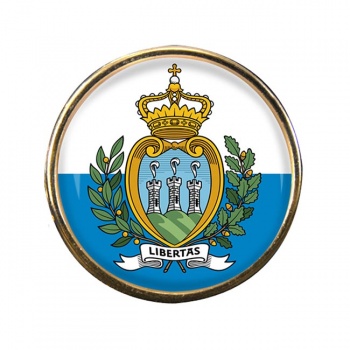 San Marino Round Pin Badge