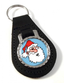 Father Christmas Santa Clause Leather Key Fob