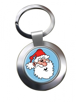 Father Christmas Santa Clause Chrome Key Ring