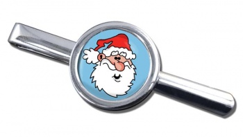 Father Christmas Santa Clause Round Tie Clip