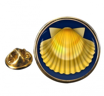 Shell of Saint James Round Pin Badge