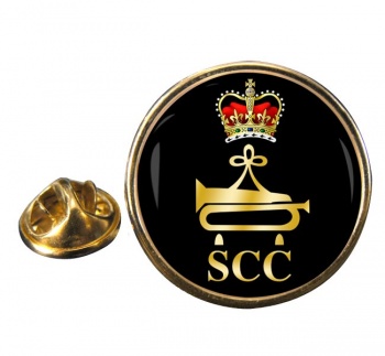 SCC Bugler Round Pin Badge
