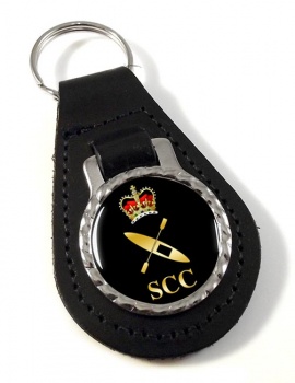 SCC Canoeing Leather Key Fob