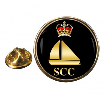 SCC Dinghy Round Pin Badge