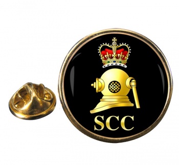 SCC Diver Round Pin Badge