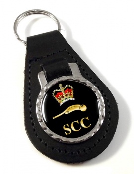 SCC Piping Leather Key Fob